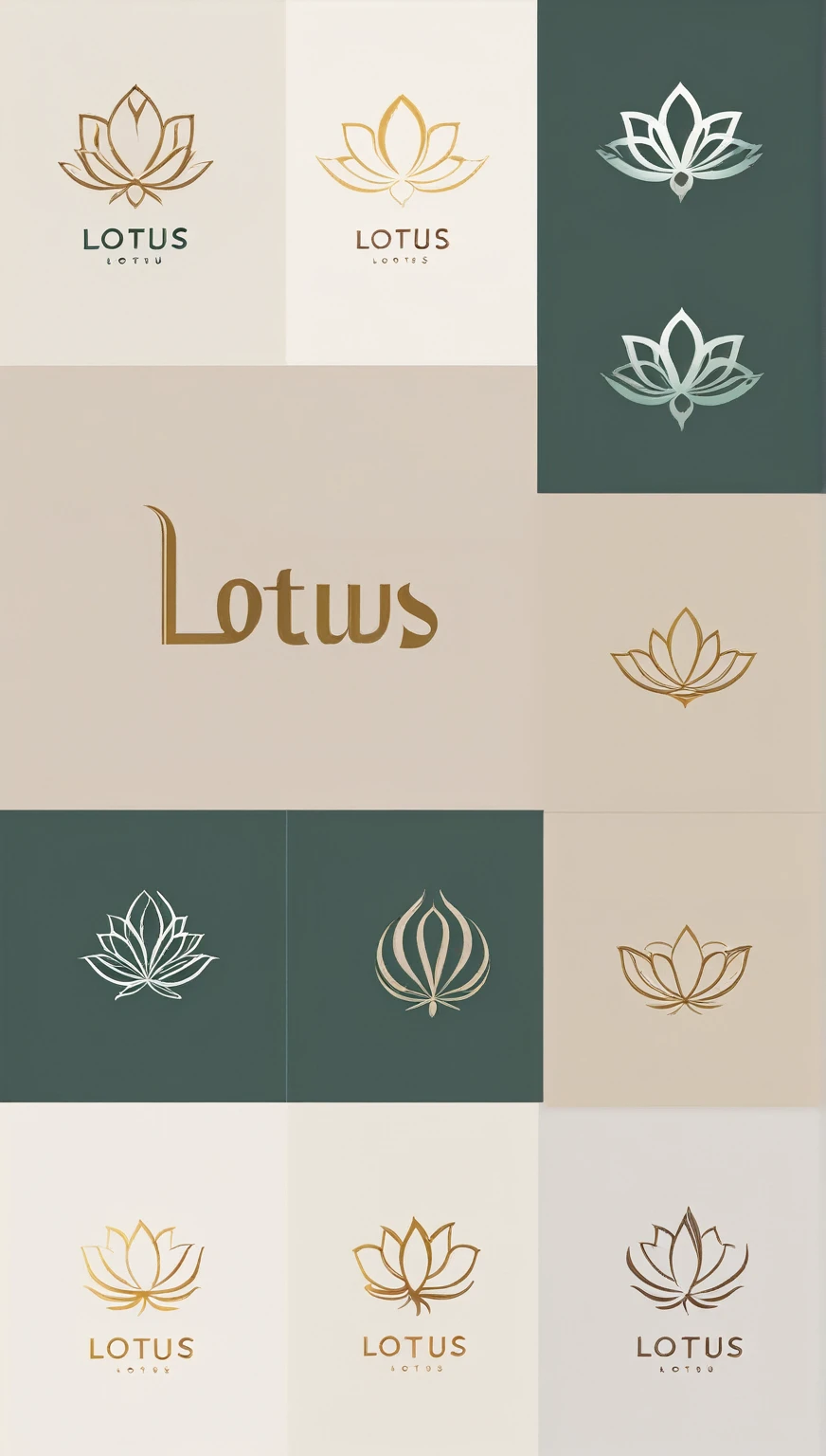a set of lotus logos with different colors and shapes, lotus, lotuses, with lotus flowers, lotus flowers, lotus flower, lotus mandala, lotus petals, lotus pose, lotus pond, logotype design, lostus flowers, by Taiyō Matsumoto, minimalist logo vector art, logos, beautiful brand labels, by Lajos Vajda, logo design