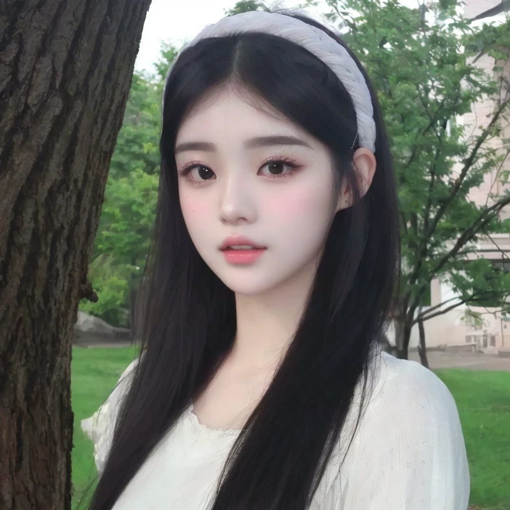 Arafed woman with long black hair and white shirt., ulzzang, young and adorable korean face, korean girl, Beautiful smooth oval head, white hime cut hairstyle, Southeast Asian with round face, pale korean adorable face, Beautiful young Korean woman, Asian girl with long hair, Beautiful young Korean woman, Korean face features, beautiful south korean woman