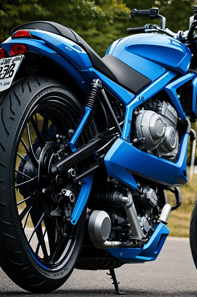 blue sports bike 