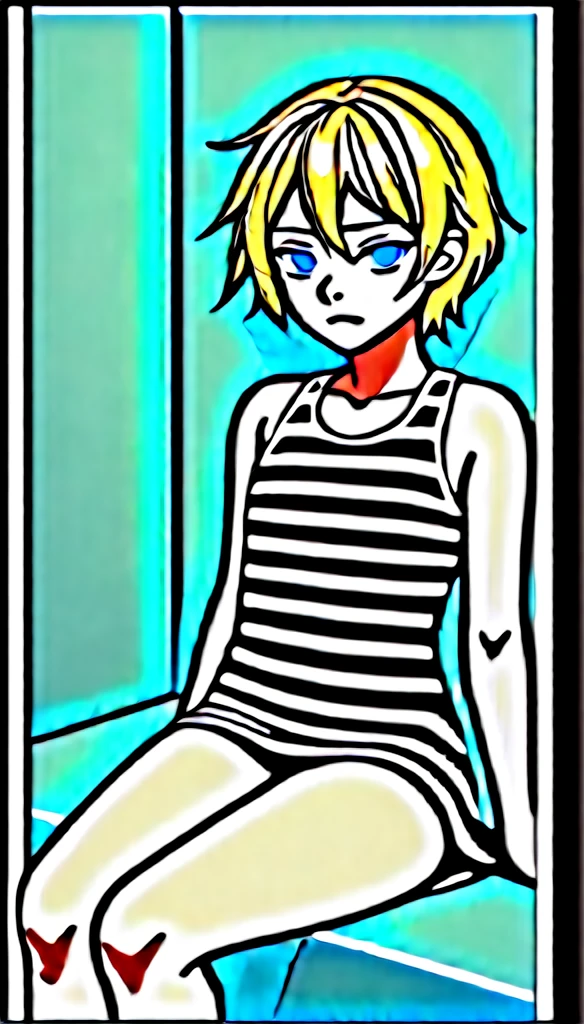 Kingdom hearts、((sky))、Arms behind back(Young boy restrained and with erection、Kneeling with the crotch open、Mouth gag、Black Sweat)、Rooftop、naked、Brown Hair、cute、Spiky hair、Are crying、Looks disgusting、Cyberpunk cityscape((Full body rubber suit、))sexy、front