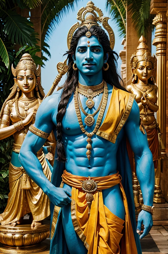 Lord Shiva with Rama and Krishna