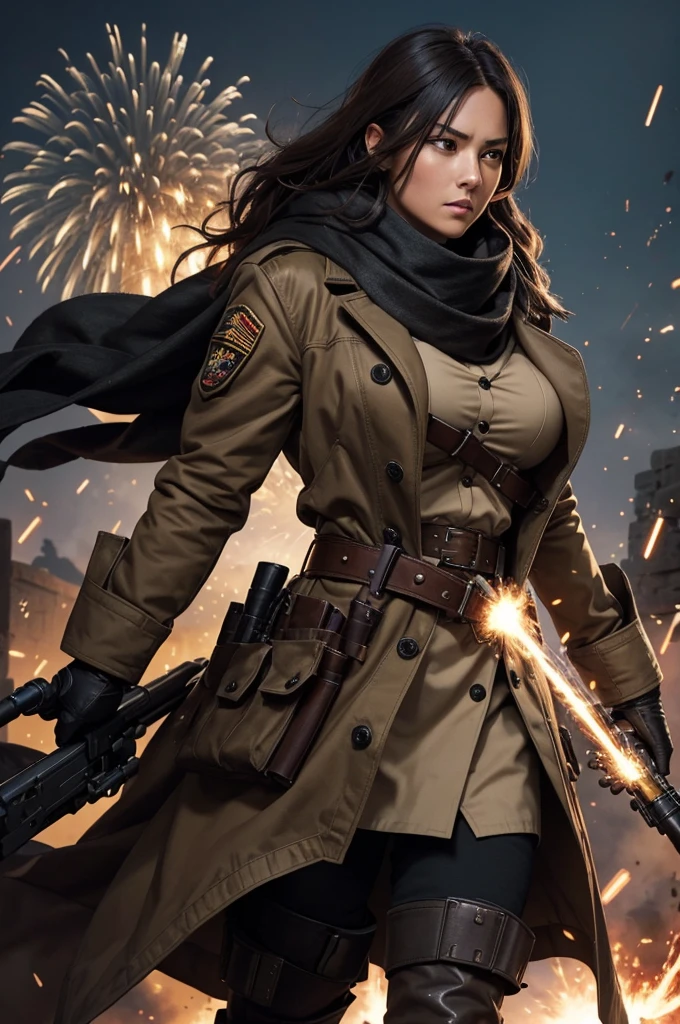 Outrageous resolution、masterpiece++、top-quality++、ultra-definition++、ultra-definition++、4k++、8k++、from side、(Background Focus)++、(((1)))+++、Sexily dressed woman wearing brown jacket and black scarf with ammunition belt and Gatling gun on battlefield with explosions and sparks that destroy cities1Cast a man's muscular big breasts military spell、Wearing a brown jacket and black scarf with an ammunition belt and Gatling gun on a battlefield with explosions and sparks1Man muscular big breasts soldier rune、Wearing a brown jacket and black scarf with an ammunition belt and Gatling gun on a battlefield with explosions and sparks1The magic of a muscular big breasts soldier、On a battlefield with explosions and sparks flying over, he wore a brown jacket and black scarf with an ammunition belt and a Gatling gun1Muscular big breasts soldier、Wearing a brown jacket and black scarf with an ammunition belt and Gatling gun on a battlefield with explosions and sparks1Muscular Big Military Sorcerer、Wearing a brown jacket and black scarf with an ammunition belt and Gatling gun on a battlefield with explosions and sparks1Muscular big breasts military goddess、detailed fantasy art、fantasy art style、Break wearing a brown jacket and black scarf with ammo belt and Gatling gun on a battlefield with beautiful ancient explosions and sparks1Muscular Colossal Soldier Witch、Wearing a brown jacket and black scarf with an ammunition belt and Gatling gun on a battlefield with explosions and sparks1Man Muscular Big Military Colossal Queen、Fantasy Art Behans、Wearing a brown jacket and black scarf with an ammunition belt and Gatling gun on a battlefield with beautiful explosions and sparks1Muscular Big Military Magician、Wearing a brown jacket and black scarf with an ammunition belt and Gatling gun on a battlefield with beautiful explosions and sparks1Muscular Big Military Magician、Wore a brown jacket and black scarf with ammunition belts and Gatling guns on a battlefield with shiny floating explosions