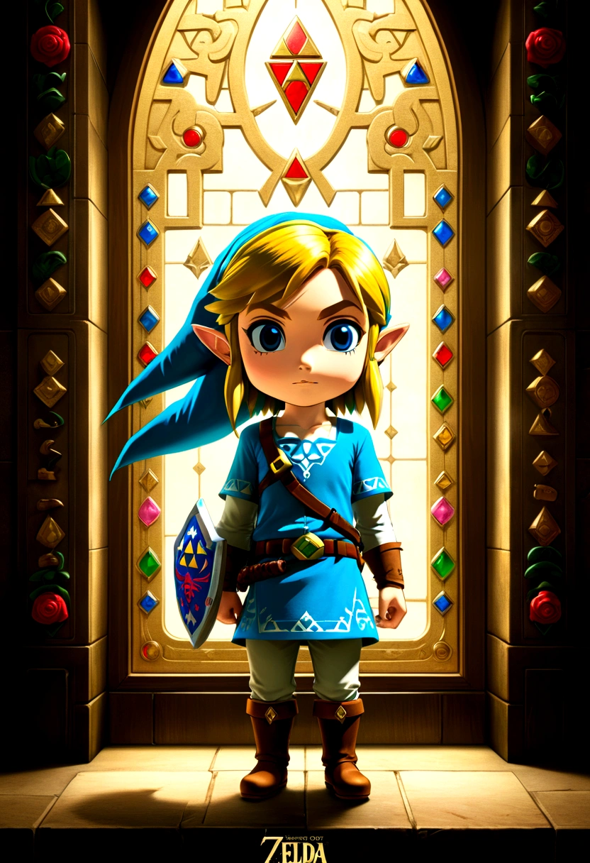 The Legend of Zelda, by Quentin Blake, full body, cinematic still, cinemascope, best quality, masterpiece, very aesthetic, perfect composition, intricate details, ultra-detailed, vivid colors