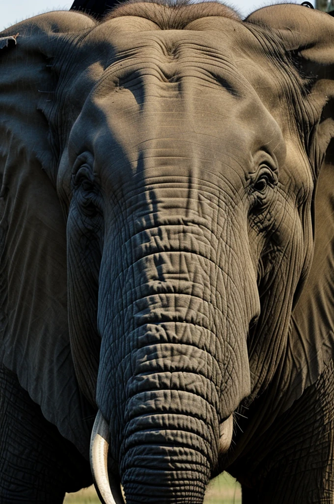 an angry elephant
