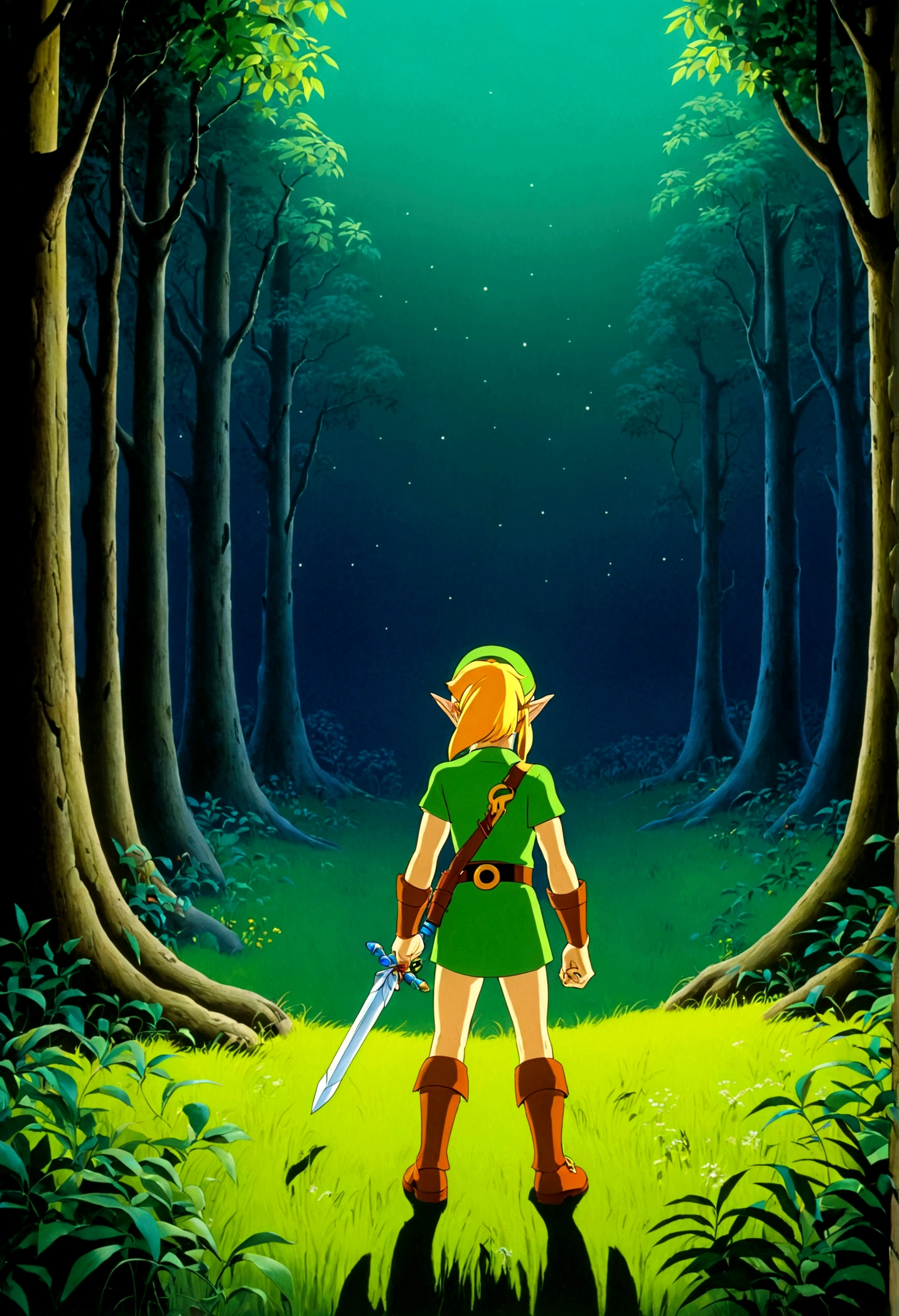 The Legend of Zelda, by Quentin Blake, full body, cinematic still, cinemascope, best quality, masterpiece, very aesthetic, perfect composition, intricate details, ultra-detailed, vivid colors