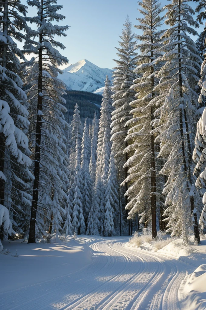 Forest landscape in winter