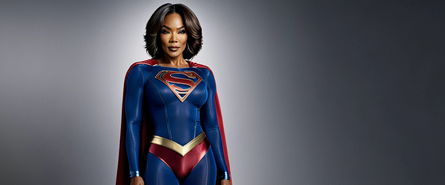 Angela Bassett Supergirl; HD. Photograph, ((realism)), extremely high quality RAW photograph, ultra detailed photograph, sharp focus, high resolution, (detailed skin:1,3),high quality, film grain, Fujifilm XT3,Highly Detailed, movie, (Cinematic Photo:1.3) of (Realistic:1.3); 2000s movies