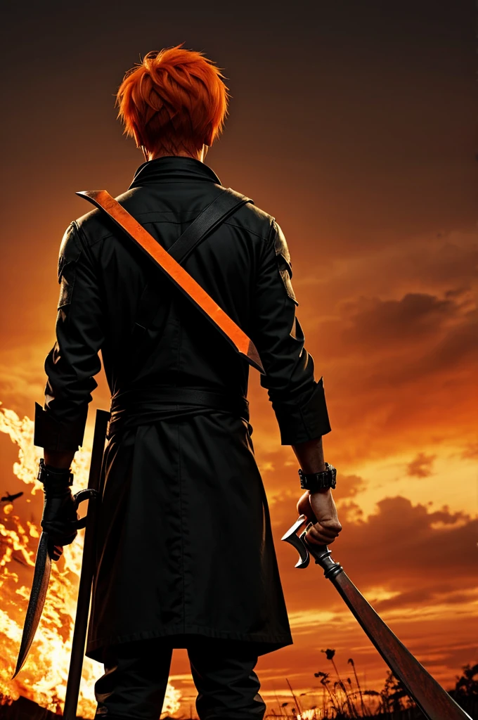 Spawns a human male of approximately 20 years old with orange hair and a large scythe behind his back.