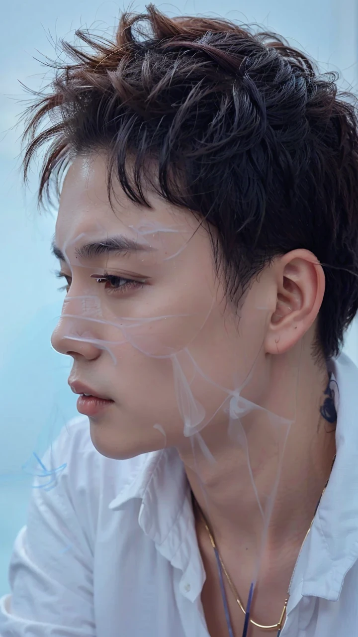 Il y a un homme portant des lunettes et un pull qui pose pour une photo, Yanjuncheng, photo de profil professionnel, Xin Tong Chen, xision wu, Wenjun Lin, cai xukun, photo de profil, Lin Qifeng, li zixin, Steve Zheng, 27 ans, 28 ans, Yihaoren, 23 ans