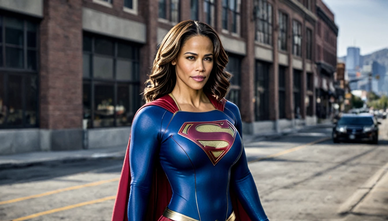 Paula Patton Supergirl; HD. Photograph, ((realism)), extremely high quality RAW photograph, ultra detailed photograph, sharp focus, high resolution, (detailed skin:1,3),high quality, film grain, Fujifilm XT3,Highly Detailed, movie, (Cinematic Photo:1.3) of (Realistic:1.3); 2000s movies