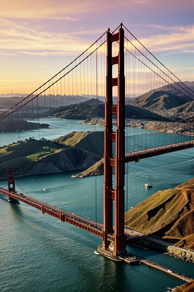 Draw golden gate
