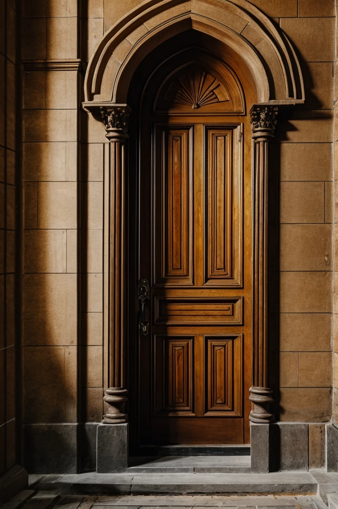 A key opening a majestic door
