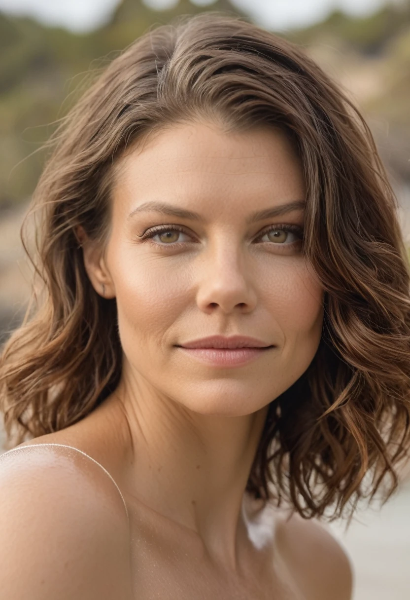 high quality Erotic shot , celebrity erotic photograph , nude, topless, brown, ( lauren_cohan x Gwyneth Paltrow : face )slight curly hair:1.4, breast revealing , extremely long hair , erotic photoshoot , fit muscular figure , exhausted look, wet, shiny sweaty skin, seductive smiling , posing on vacation side, wet hair, dark atmosphere, erotic lighting , rosy white pale skin tone , celebrity, female, woman, hollywood actress, , erotic angle , fleshy muscular woman , ( natural lights, depth of field, insanely detailed skin texture, hyper detailed features )