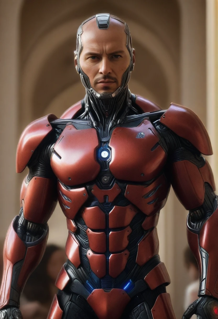 (Best quality, 4K, 8 thousand., A high resolution, masterpiece:1.2), absurdity, masterpiece, ultra detailed, (realistic, photorealistic, photorealistic:1.37), the hard parts, HDR, (the hard parts:1.12), (hyper detailed, hyper realistic, soft lighting, spicy:1.2), beautiful figure, Magnificent Anatomy, (the hard part, hyper detailed:1.15), Smooth skin, cyborgs fell at a palace reception.