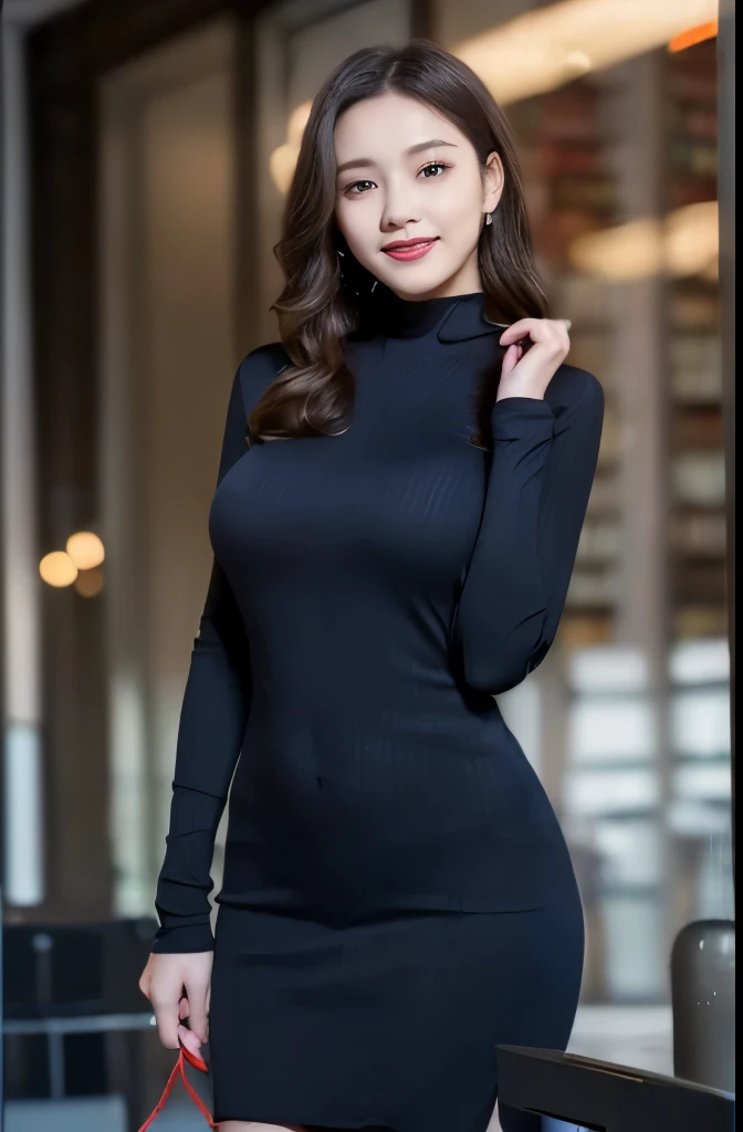 (((Neat woman,Eyes bright with excitement,A kind smile,blush,blush,Red cheeks,Please touch me,audience,I want you))),(Lying on the huge table),((((blush,Red cheeks)))),(light), (Photo real:1.4)、(Surrealism:1.4)、(Reality:1.3)、 (Soft light: 1.05)、(Improve video light quality:0.9)、 32k、25-year-old female、Realistic light、Backlighting、Face light、Ray Tracing、(bright:1.2)、(quality improvement:1.4)、 (Highest quality real texture skin)、beautiful eyes,Delicate face、 Close-up of face, ((Wearing a dark coral knitted cheongsam,Dark Coral Knit Chinese Dress,navy,High heel),(Improved body lines and mood:1.1)、Glowing skin、Korean Idol、Nogizaka Idol、Good shape,Perfect anatomical structure,Beautiful actress,(((Beautiful big breasts,Side Breast,Slim waist,Slim hips,Long legs,8 heads high))),(((8 heads high))),(((,curtain bangs))),(((In the library's beautiful modern office,Super clean night view,at night))),