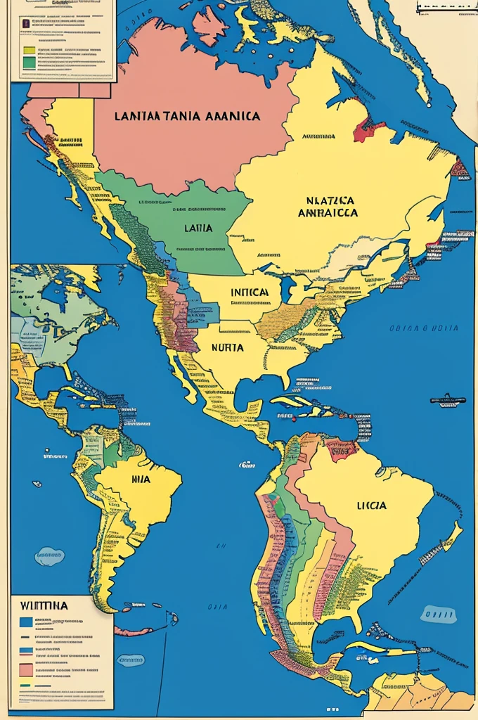 Viñeta 4:
scenery: A map of Latin America fragmented into multiple countries, with political leaders pointing at their borders and shouting at each other.
Text: "We dream of unity... and we divided into nations!"