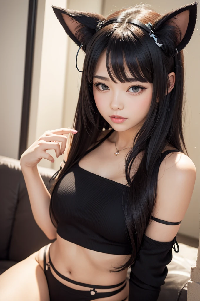  pretty girl with cat ears