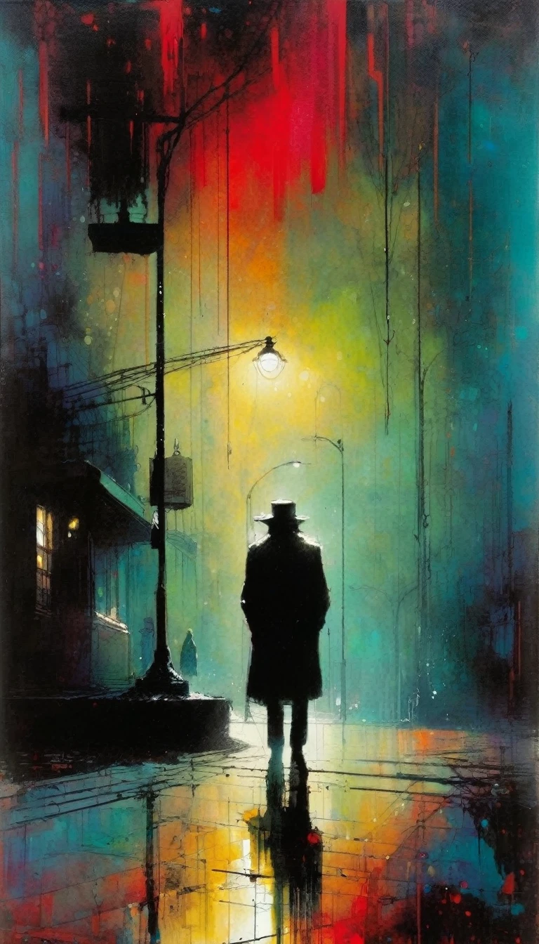 loneliness(art inspired by Bill Sienkiewicz). oil painting)