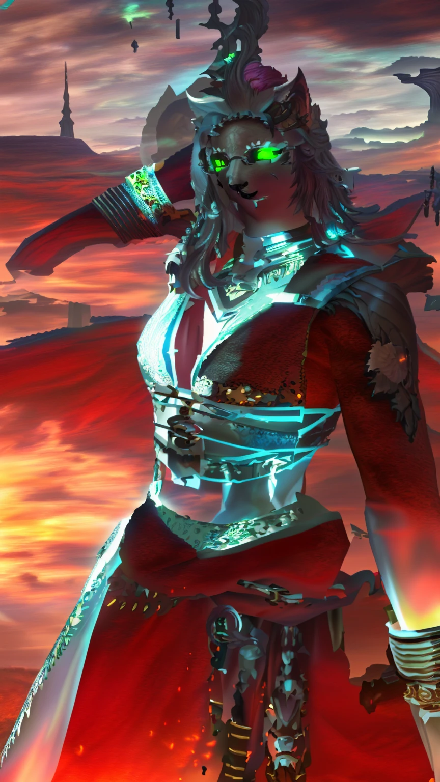 a beautiful catgirl anthro, ffxiv heavensward landscape, detailed fantasy character, dramatic lighting, rich colors, cinematic composition, concept art, digital painting, (best quality,4k,8k,highres,masterpiece:1.2),ultra-detailed,(realistic,photorealistic,photo-realistic:1.37),dynamic pose,intricate details,exquisite textures,vibrant colors,dramatic shadows,glowing eyes,detailed facial features,flowing hair,elegant dress,detailed jewelry,mysterious atmosphere,fantastical setting
