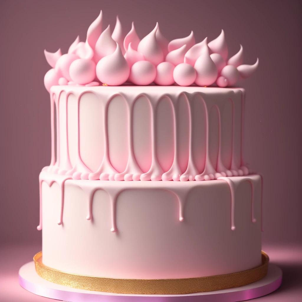 ((ultra detailed pink CAKE cream))(pink there、white、yellow、viola)、Cozy pastries、Lighting Particles、Dynamic light effects、Futuristic and incredibly detailed、Hyper-resolution, work of art, ultra-resolution, 16K (back ground rgd effects cloud)