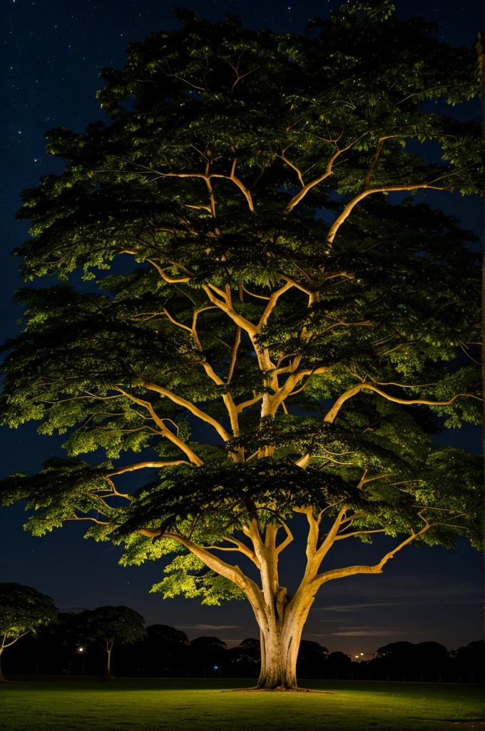 ceibo tree at night