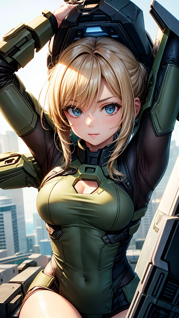 Master Chief woman with her breasts out