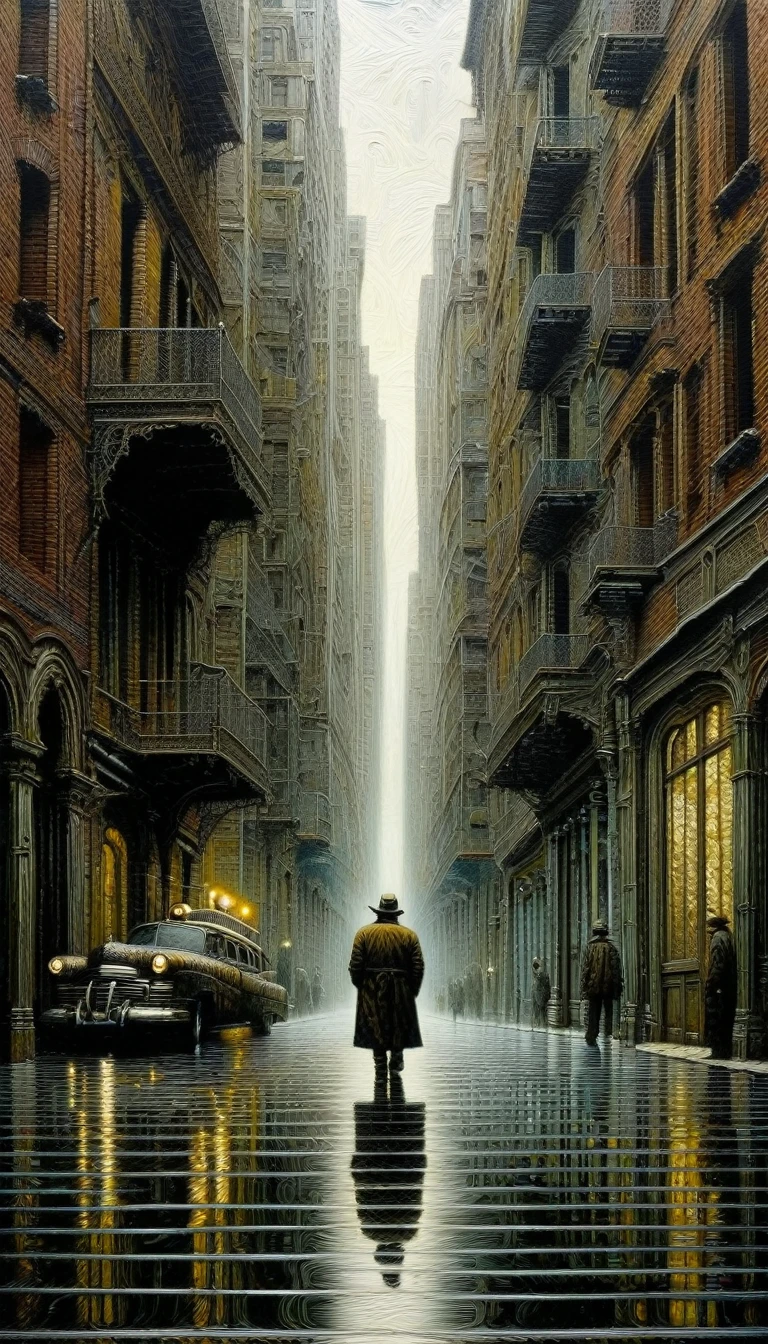 loneliness (art inspired by Tim bradstreet, intricate details, oil painted )
