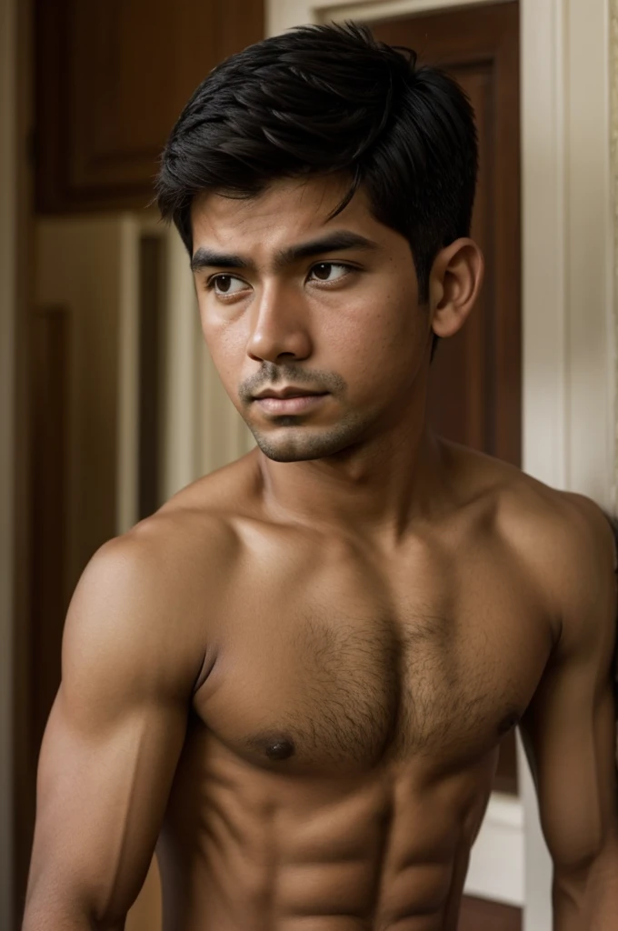 Create the image of an uncle of a boy named Sergio who is very unhealthy