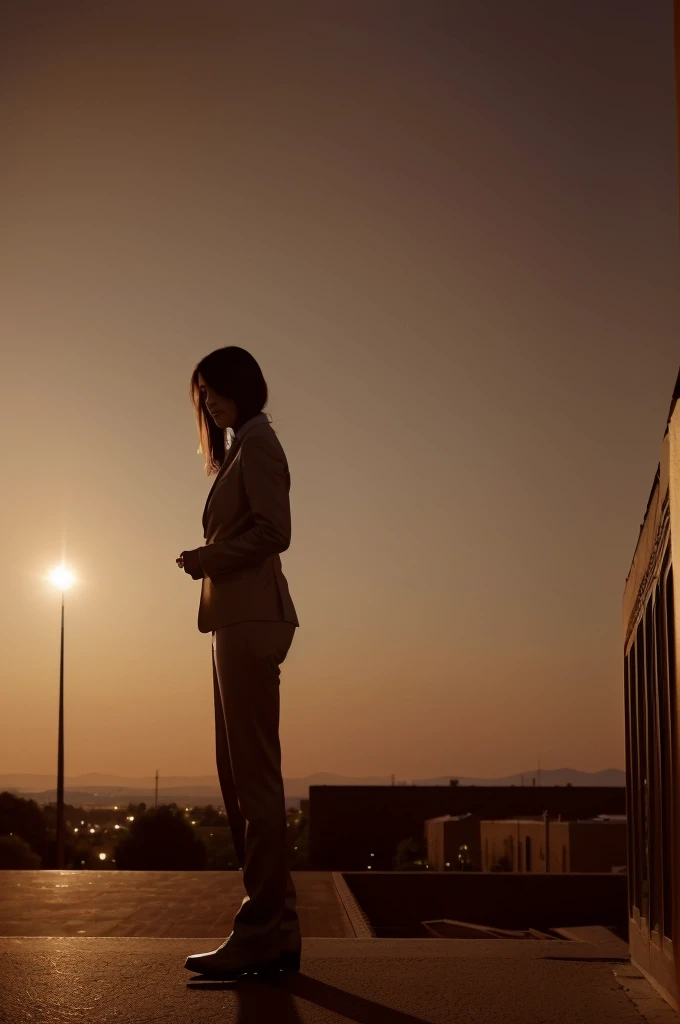 (far away shot), ((full body shot)), (((front view))), ((woman)), (wearing suit), (speech at a lectern), (bible on the pulpit), (church background), (natural light), (Nikon D850 DSLR), ((long shot at 400mm f/1. 8 lens)), (Slightly blurred background with bokeh effect), (photo realism), (high resolution, ultra-detailed), (masterpiece quality),