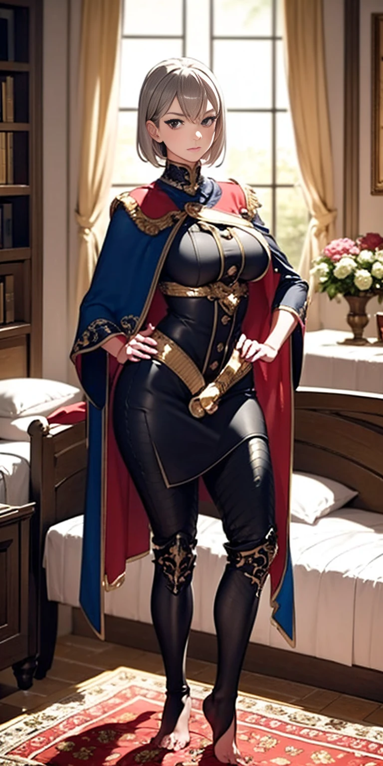 (masterpiece:1.2), (best quality:1.2) (detailed) (intricate) (8k) (HDR)
decorated woman wearing a cloak,
Crotchless pants, (legs apart:1.4), pussy
<lora:CrotchlessPants:1.5>