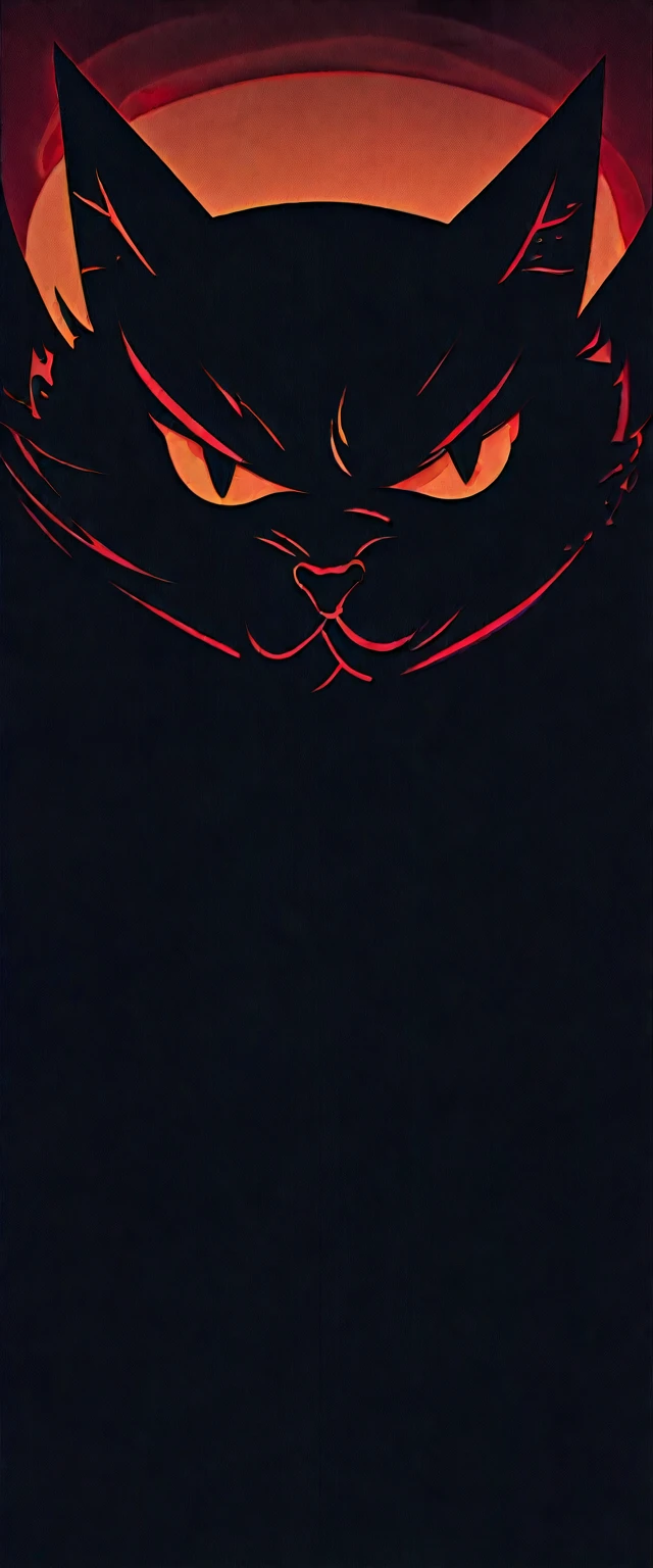 only angry cat eyes on black background deep colors