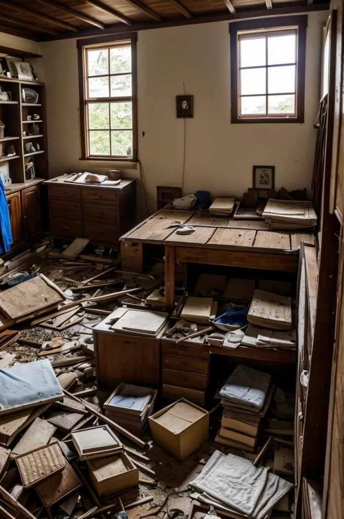 Inside a house, the owner, found his belongings out of place