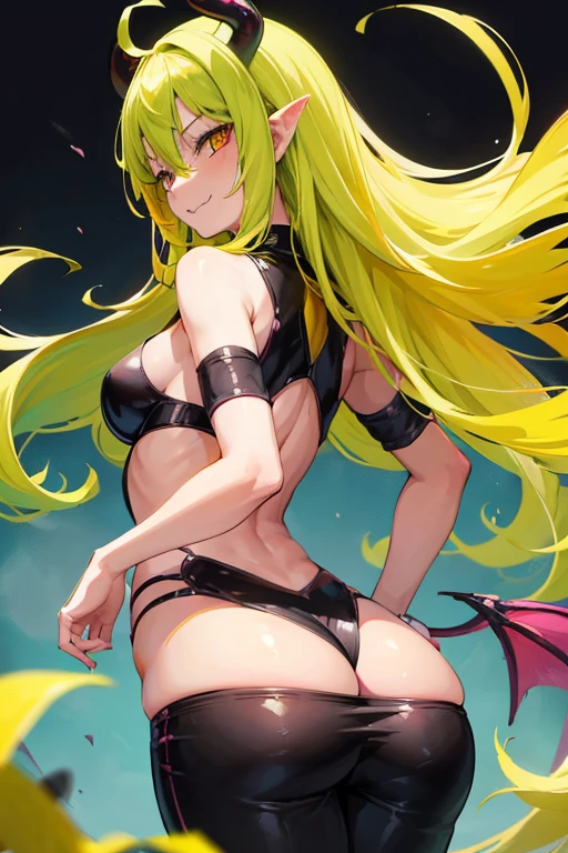 Succubus Girl(((look back)))(((Smile)))(((Stick your butt out)))(((Yellow hair)))