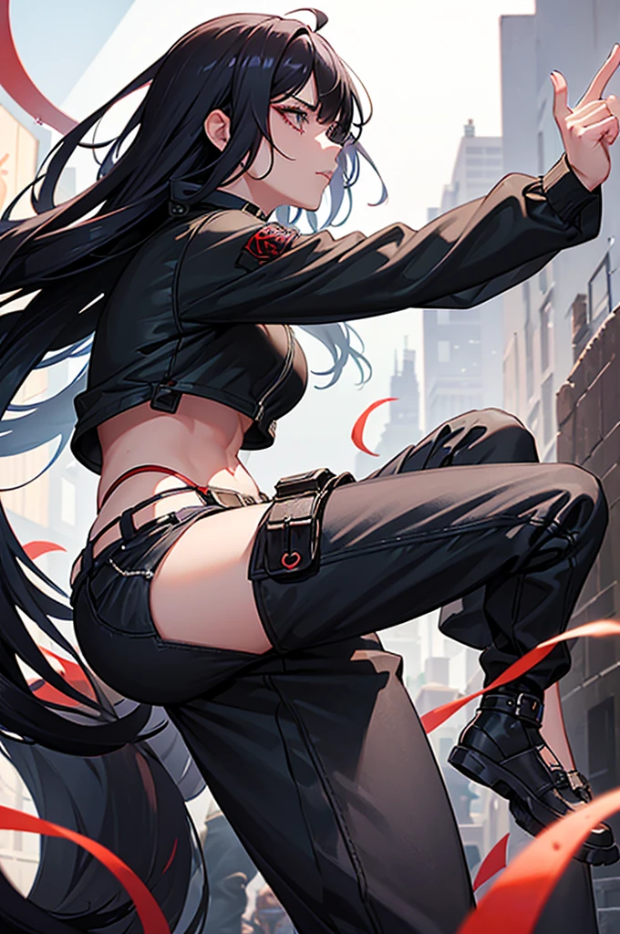 **Max** - Leader and Founder of Meduza

* **Appearance:** Max has medium black hair and black eyes.. Their skin is white and smooth, further enhancing the contrast of your intense eyes. She has a snake tattoo, the gang symbol, on the right arm.
* **Profile and Personality:** Max is a born leader, determined and fierce. She is sarcastic, debauched and generally closed, but is capable of being happy in rare moments. Her determination is unwavering and she has a strong sense of justice when it comes to protecting her children..
* **Behavior and Style:** Max prefers a practical and functional style, usually wearing clothing that allows freedom of movement, like cargo pants and long-sleeved crop tops. Your style reflects your strong and independent personality.
* **sexuality:** bisexual.
* **Fight Type:** Max is a master of hand-to-hand combat and is exceptionally skilled in Muay Thai.. She uses the speed and strength of her kicks and elbows to quickly take down her enemies..

Max&#39;s notable features: the Snake tattoo on her arm The dark eyes as if it were a deep and empty well Her humor is leadership