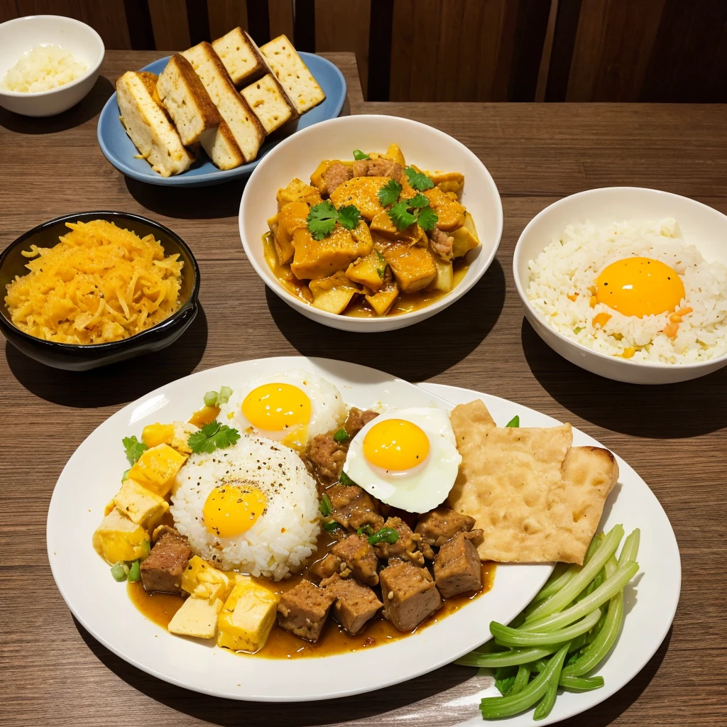Goya chanpuru is a traditional Okinawan dish made with bitter melon, pork, tofu, and eggs.