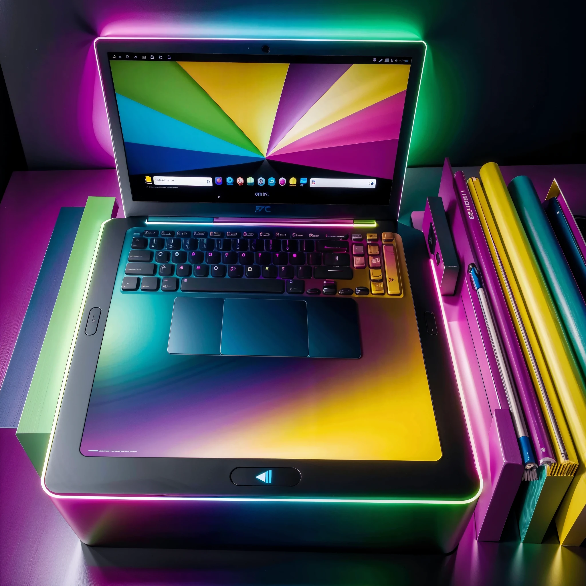   pc in image vibrant colors
