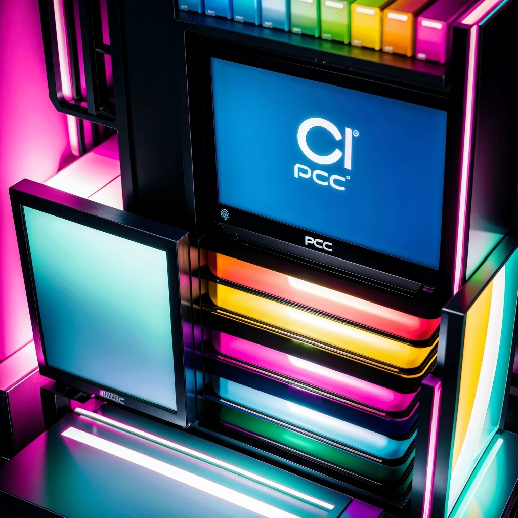   pc in image vibrant colors
