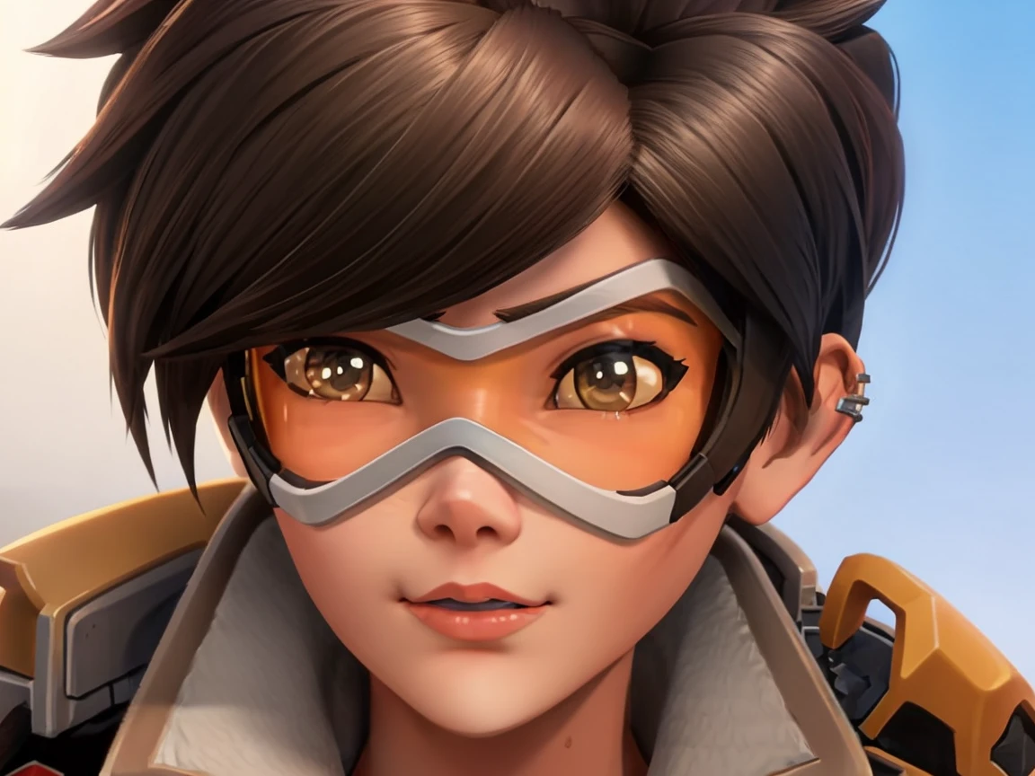 You are having sex with Tracer from Overwatch for her first porn. gangbang. naked. nude. slut. small_boobs. pornstar nsfw