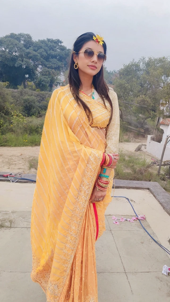Wear yellow bikini