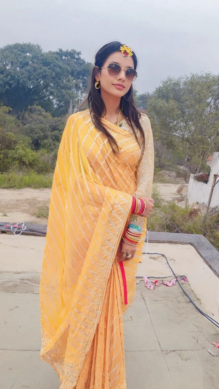 Wear yellow bikini