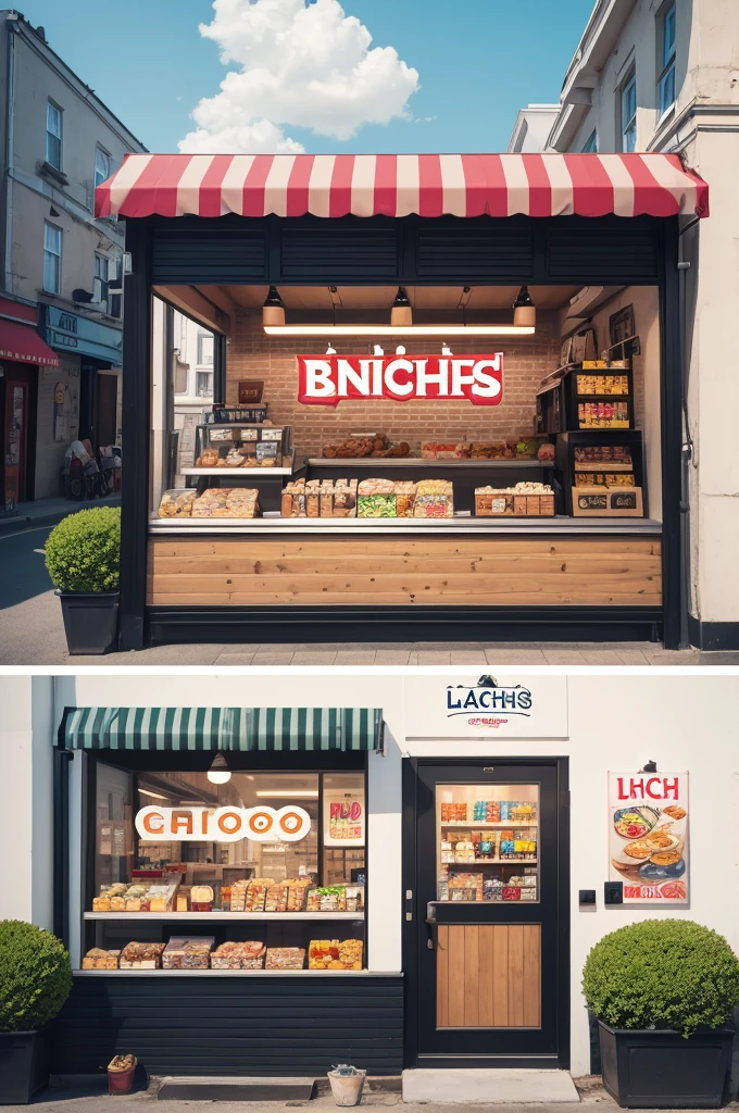 Create a logo for a snack shop with the name Ester Lanches