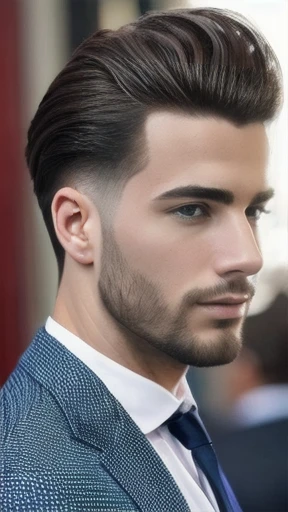  Abramowitz man Stylish hair focus on the face photo color