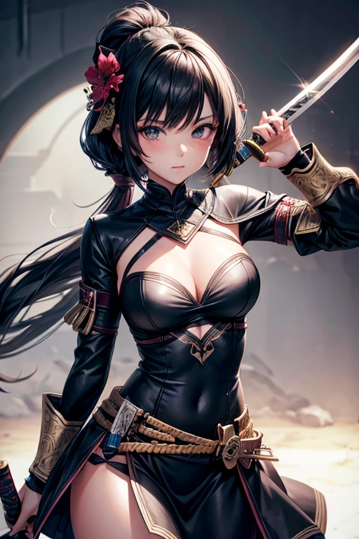 Make a girl with a katana 