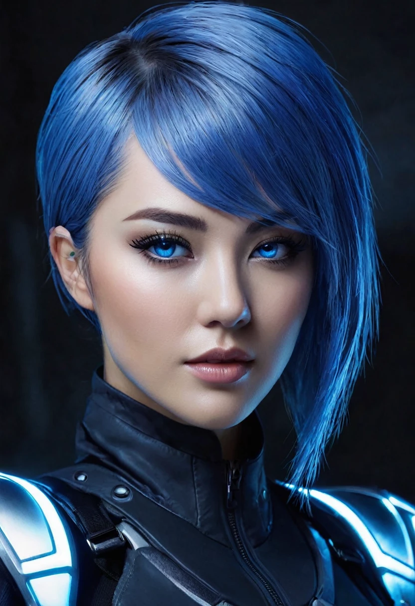 create a character for a video game Character: Nyx "ghost" Halvorsen Biography: Full name: Nyx Halvorsen Alias: "ghost" Age: 32 years Nationality: Nordic (Norway) Specialization: Infiltration and Cybersecurity History: Nyx Halvorsen, known in the world of cyber operations as "ghost", is a former military intelligence agent who specialized in covert operations and cybersecurity. Criada en los fríos y ásperos paisajes de Norway, Nyx demonstrated an exceptional talent for technology and combat from an early age.. After enlisting in the army at age 18, He quickly rose to the ranks of the special forces, where she was recruited by a secret unit dedicated to cyber operations. Physical features: Height: 1.75 meters Weight: 65 kg Build: Athletic and agile eyes: Blues with a cybernetic glow when using technological abilities Hair: long, white with cyber blue highlights Distinctive Features: Cybernetic implants in the hands and spine, scar on left cheek full body seen from head to toe