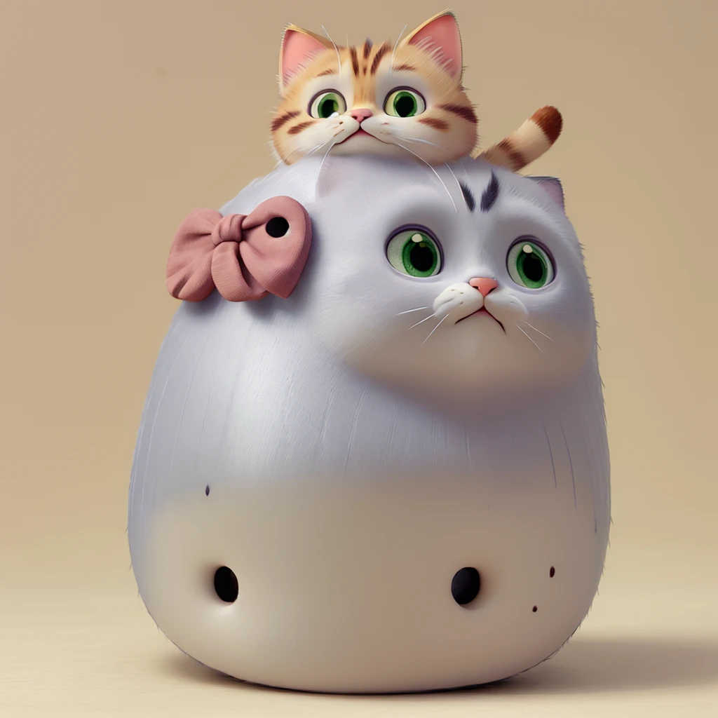 Small cat Realistic feel Ghibli style Cute cat Only one。 T-Shirts pants