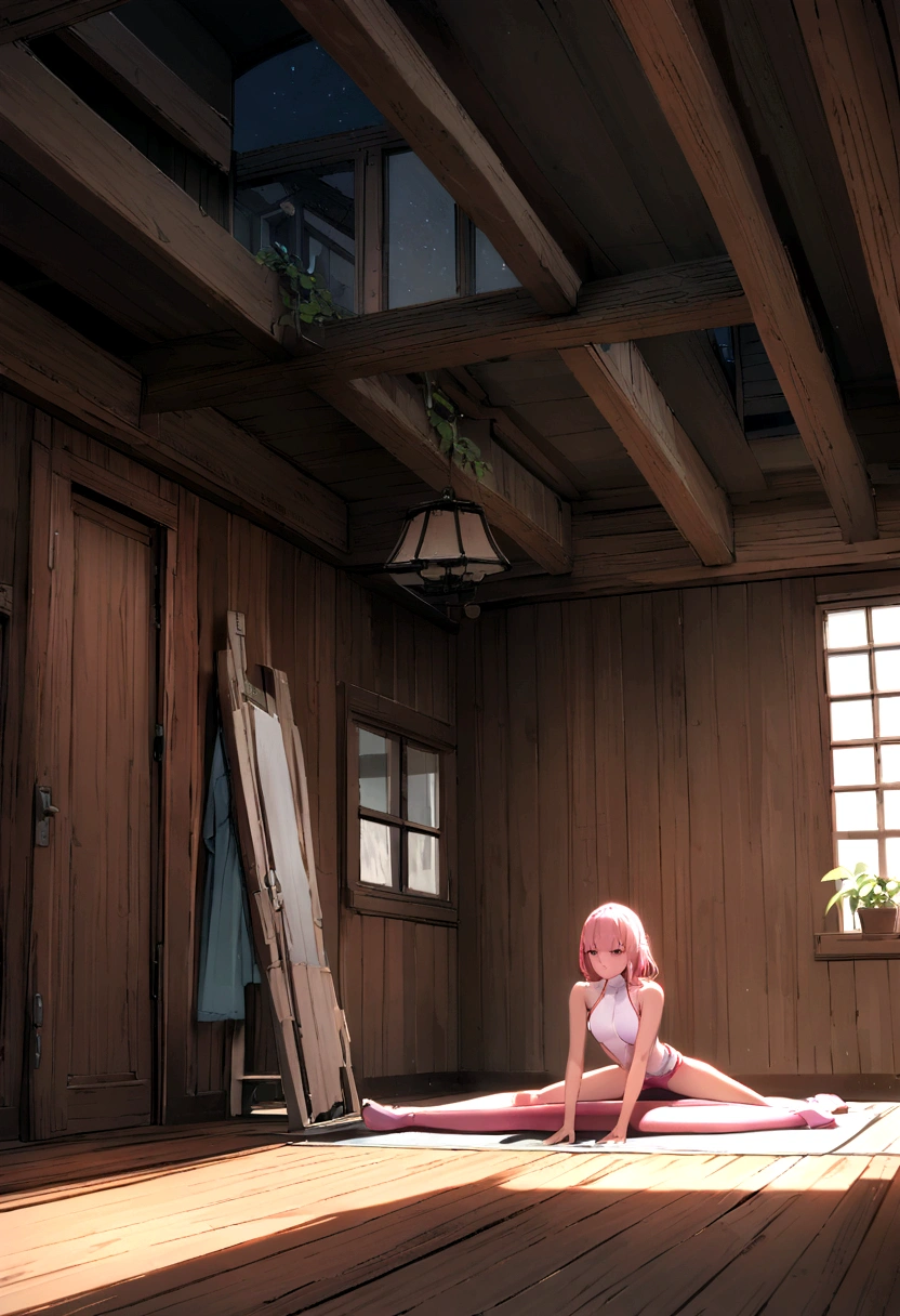 Stunning beautiful pink haired woman with long, layered strands and hazel brown shining eyes, messy background, tiefer Ausschnitt, High Heels tragen, Zwerchfell, sitting legs spread, Weitwinkel-Schuss, Tageslicht, Unreal-Engine, filmisch, farbkorrektur, Portraitfotografie, Aufgenommen mit einem 22-mm-Objektiv, Ultra-Weitwinkel, Depth of field, Hyper-detailliert, beautifully color-coded, Wahnsinnige Details, Komplizierte Details, beautifully color graded, Unreal-Engine, filmisch, farbkorrektur, Redaktionelle fotografie, fotografie, fotoshooting, Aufgenommen mit einem 22-mm-Objektiv, Depth of field, DOf, Tilt Blur, Verschlusszeit 1/1000, f/22, white balance, 32 Tsd., Super-Resolution, Megapixel, ProPhoto RGB, fR, einsam, Gut, Massiv, Halbheckbeleuchtung, Hintergrundbeleuchtung, natural lightting, Incandescent, Lichtwellenleiter, Stimmungsvolle Beleuchtung, filmische Beleuchtung, Studiobeleuchtung, Sanftes Licht, Volumetrisch, Hintergrundbeleuchtung, nice lighting, Akzentbeleuchtung, Globale Beleuchtung, Globale Beleuchtung des Bildschirmraums, Globale Raytracing-Beleuchtung, Optik, Streuung, glowing, Schatten, rauh, Schimmernd, Raytracing-Reflexionen, Lumen-Reflexionen, Reflexionen des Bildschirmbereichs, Beugungseinstufung, chromatische Aberration, GB Displacement, Scan-Zeilen, Raytracing, Raytracing Ambient Occlusion, Anti-Aliasing, fKAA, TXAA, RTX, SSAO, Shader, OpenGL-Shader, GLSL-Shader, Nachbearbeitung, Postproduktion, Der Schatten, Tone Mapping, .cgi, VfX (Grafiken), Soundeffekte, wahnsinnig detailliert und kompliziert, Hypermaximalistisch, elegant, Hyperrealistisch, super detailliert, Dynamische Pose, fotografie, 8K, full-body shot, Weitwinkel-Schuss