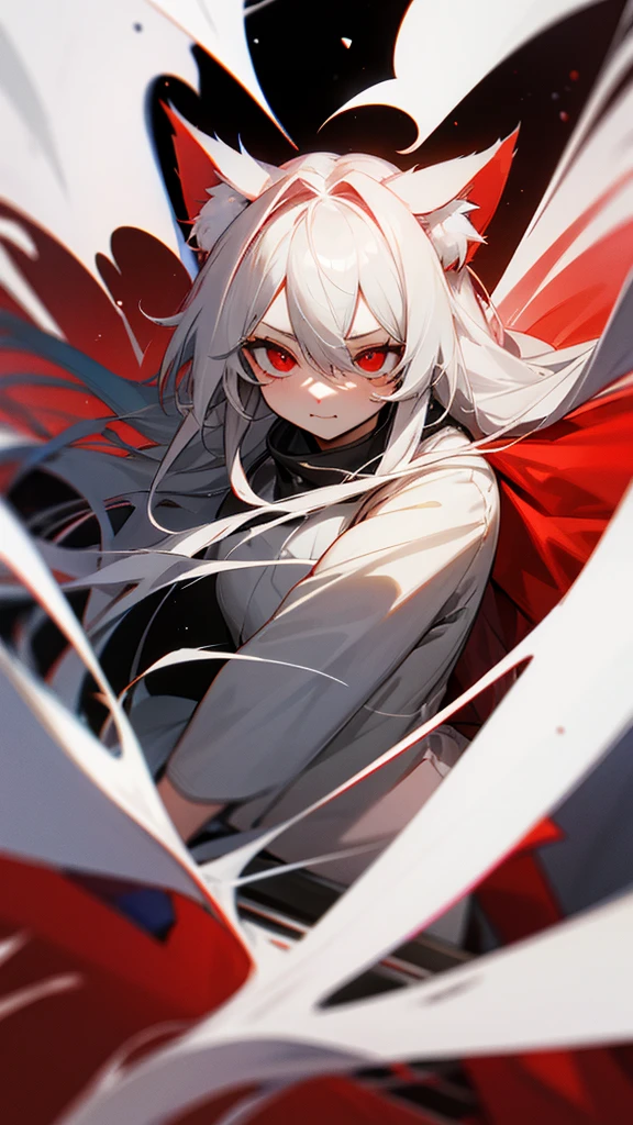 Highest quality I have long hair Gray Hair Raw salt Noah Red eyes I don't have anything Odd Eye kind Cat ear