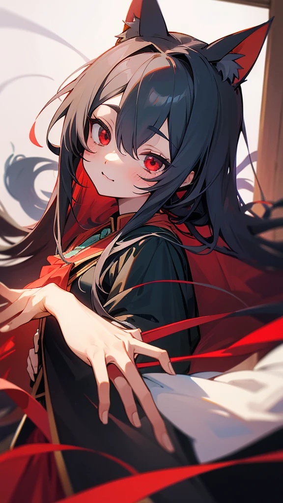 Highest quality　I have long hair　Hina Sorazaki　Red eyes　I don't have anything　Odd Eye　kind　Cat ear　vampire　One person　Blue Archives