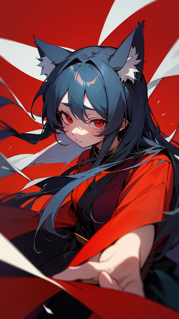 Highest quality I have long hair Hina Sorazaki Red eyes I don't have anything Odd Eye kind Cat ear vampire One person Blue Archives