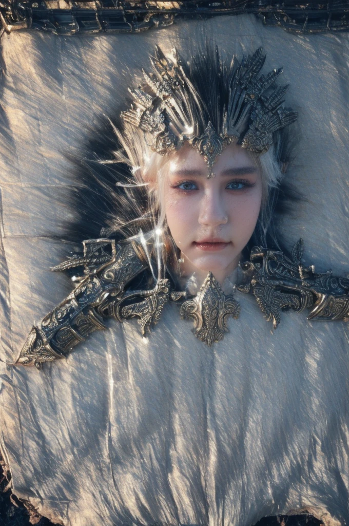 a warrior angel, highly detailed facial features, beautiful detailed eyes, beautiful detailed lips, extremely detailed face and eyes, long eyelashes, intricate armor, strong muscular build, powerful wings, glowing ethereal aura, dramatic lighting, cinematic composition, digital art, muted color palette, dark and gritty, photorealistic, masterpiece, ultra-detailed, 8k